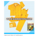 3 PIECE HEAVY DUTY YELLOW RAINSUIT RAIN SUIT 35MM SIZE LARGE L NEW IN BAG