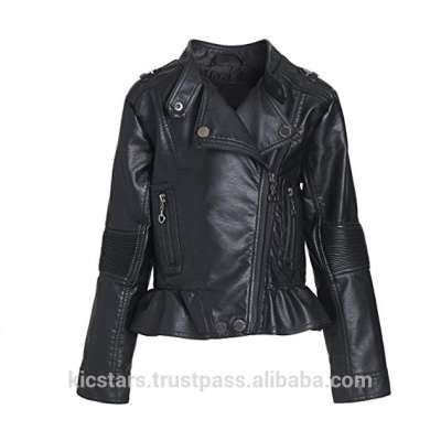 Kids Leather Black Jackets